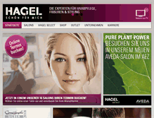 Tablet Screenshot of hagel-hair.de